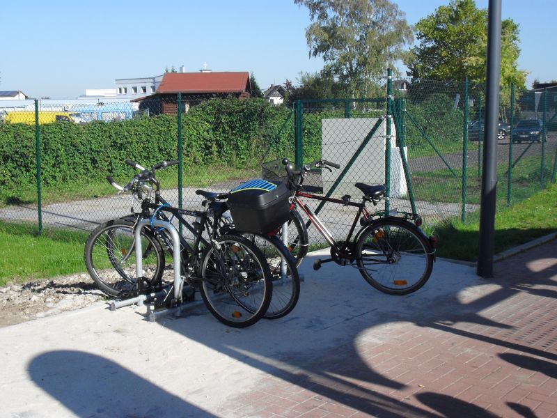 Fahrradständer am Limes-Kreisel