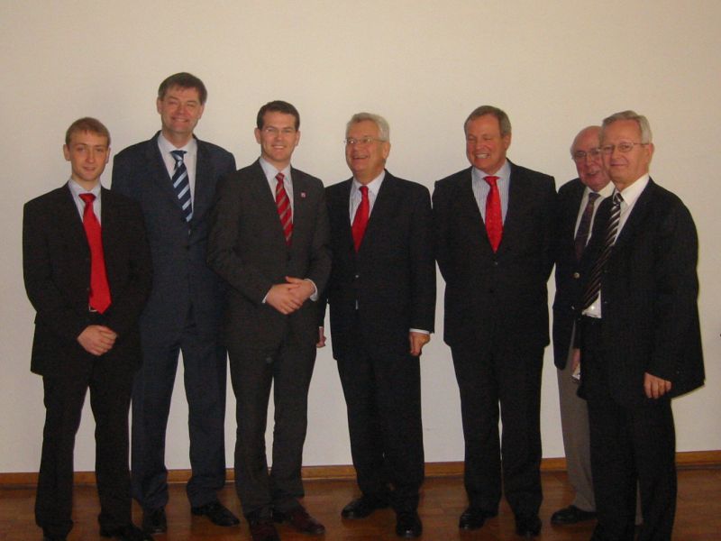 von links : Max Schad, X, Tom Zeller, Aloys Lenz, Udo Corts, Bernhard Deneke, Werner Cwielong