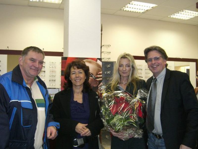 von links: Walter Stolper, Birgit Behr, Ehepaar Stamm