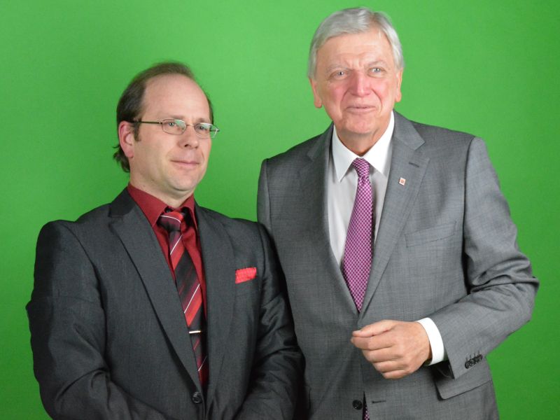 Bürgermeisterkandidat Michael Börner und Ministerpräsident Volker Bouffier